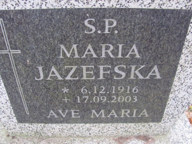 Maria Jazefska 1916 Mielno - Grobonet - Wyszukiwarka osób pochowanych